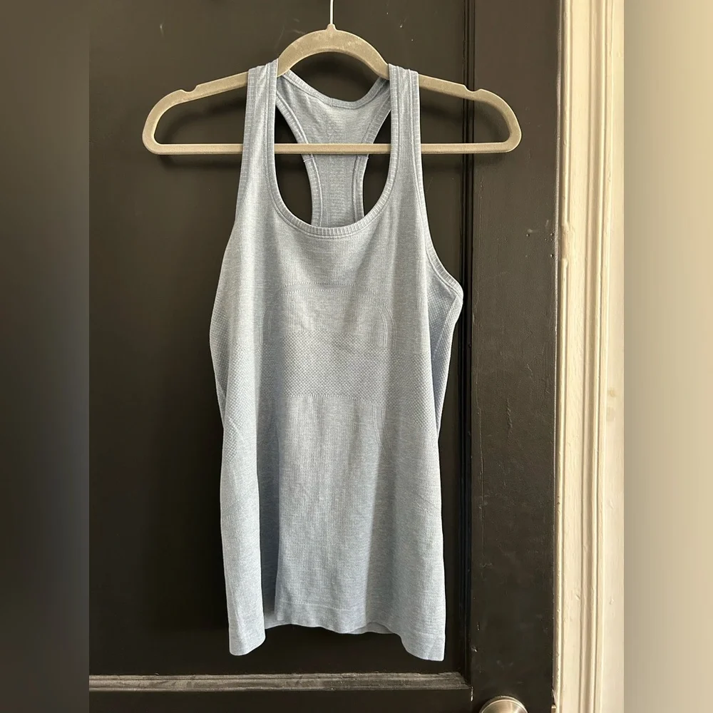 lululemon Light Blue Swifty Tank Top - Picture 1 of 4